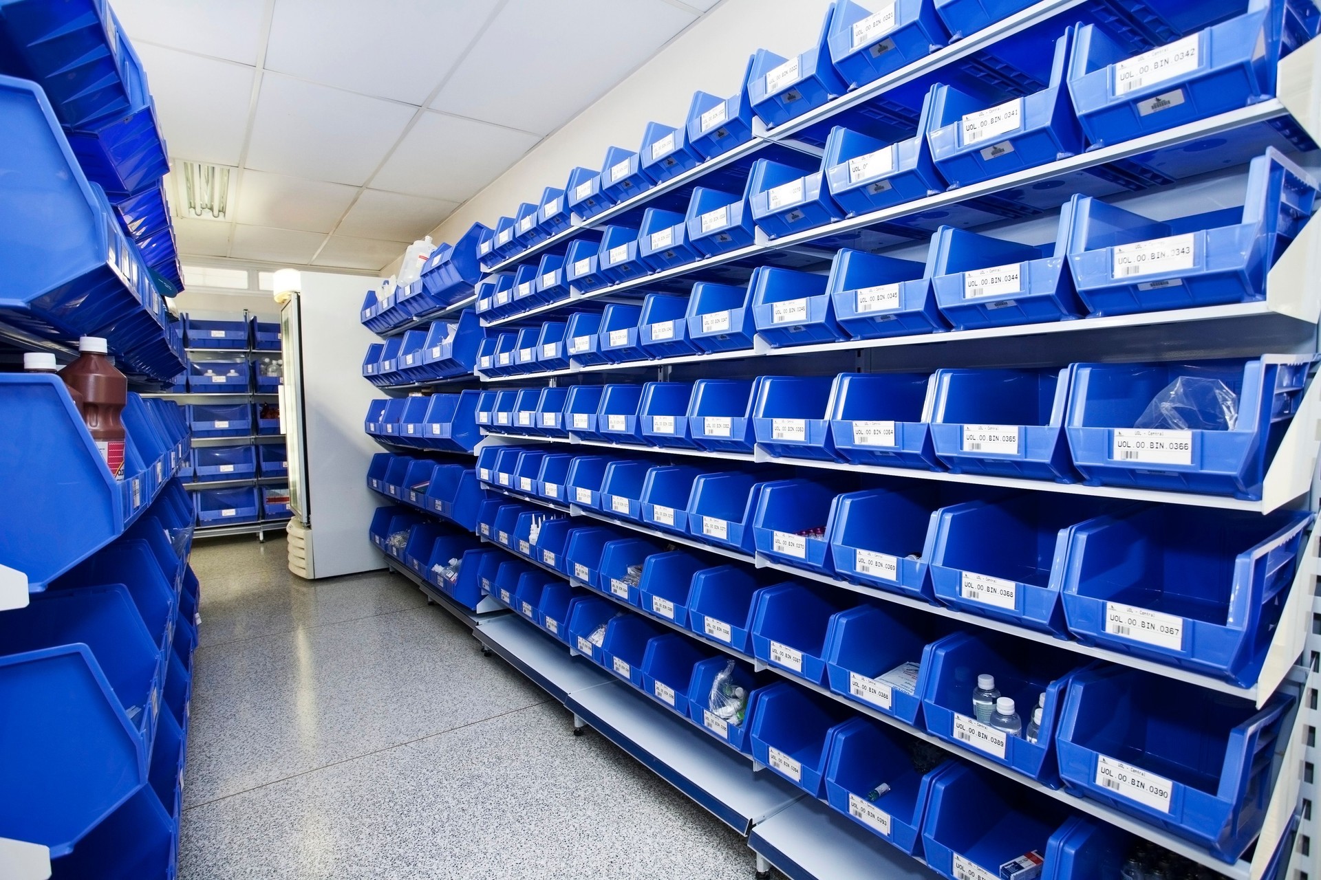 Medicine storage shelves